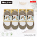 Meia Invisível | Mulher | Tamanho 36-40 | Bege e Preto|Pack de 1/4 pares