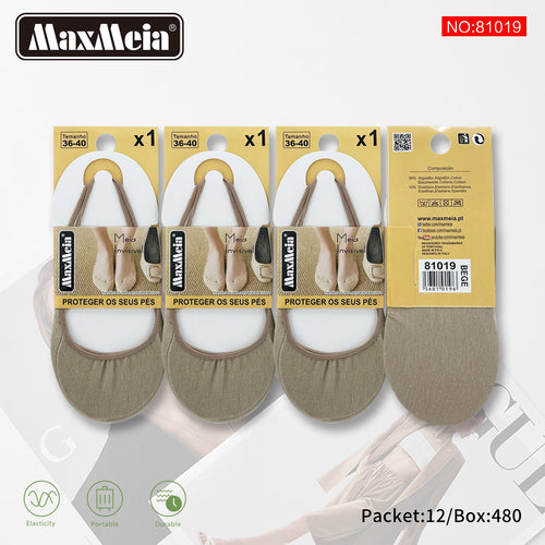 Meia Invisível  | Mulher | 36-40 | Preto e Bege | Pack de 1/4 pares