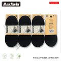 Meia Invisível Preta Mulher | Tamanho Único | Pack de 2/8 pares