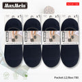 Meia Invisível Anti-Derrapante MaxMeia | Preto | Pack de 1/4 Pares