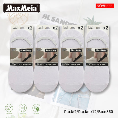 Meia Invisível Anti-Slip Unissexo | Várias cores| 36-41 |Pack de 2/8 Pares