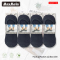 Meia Invisível Anti-Slip MaxMeia | Preto | 40-44 | Pack de 2/8 Pares