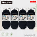 Meia Invisível Anti-Slip Mulher | Preto | Tamanho Único | Pack de 1/4 pares