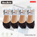 Calcetines medios con dedos MaxMeia Comodidad Mujer | Ideales para tacones | Beige y Negro |