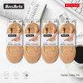 Meia Invisível Sola Almofadada Algodão Mulher | Tamanho Único | Bege e Preto|Pack de 1/4 pares