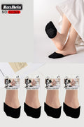 Meia Invisível Half Sole Metatarso Conforto Mulher | Tamanho Único | Preto e Bege|Pack de 1/4 pares