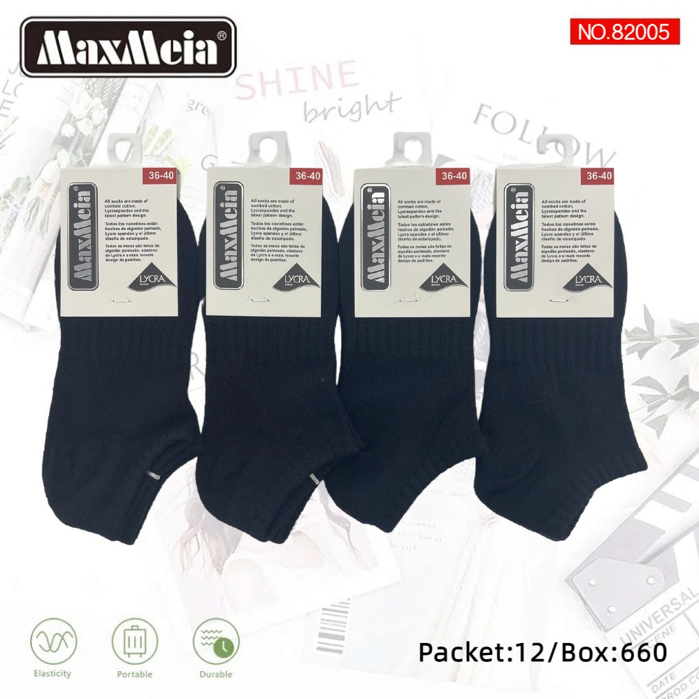 Meias Cano Curto Anti- bacterial Unissexo Pack de 6/12 pares
