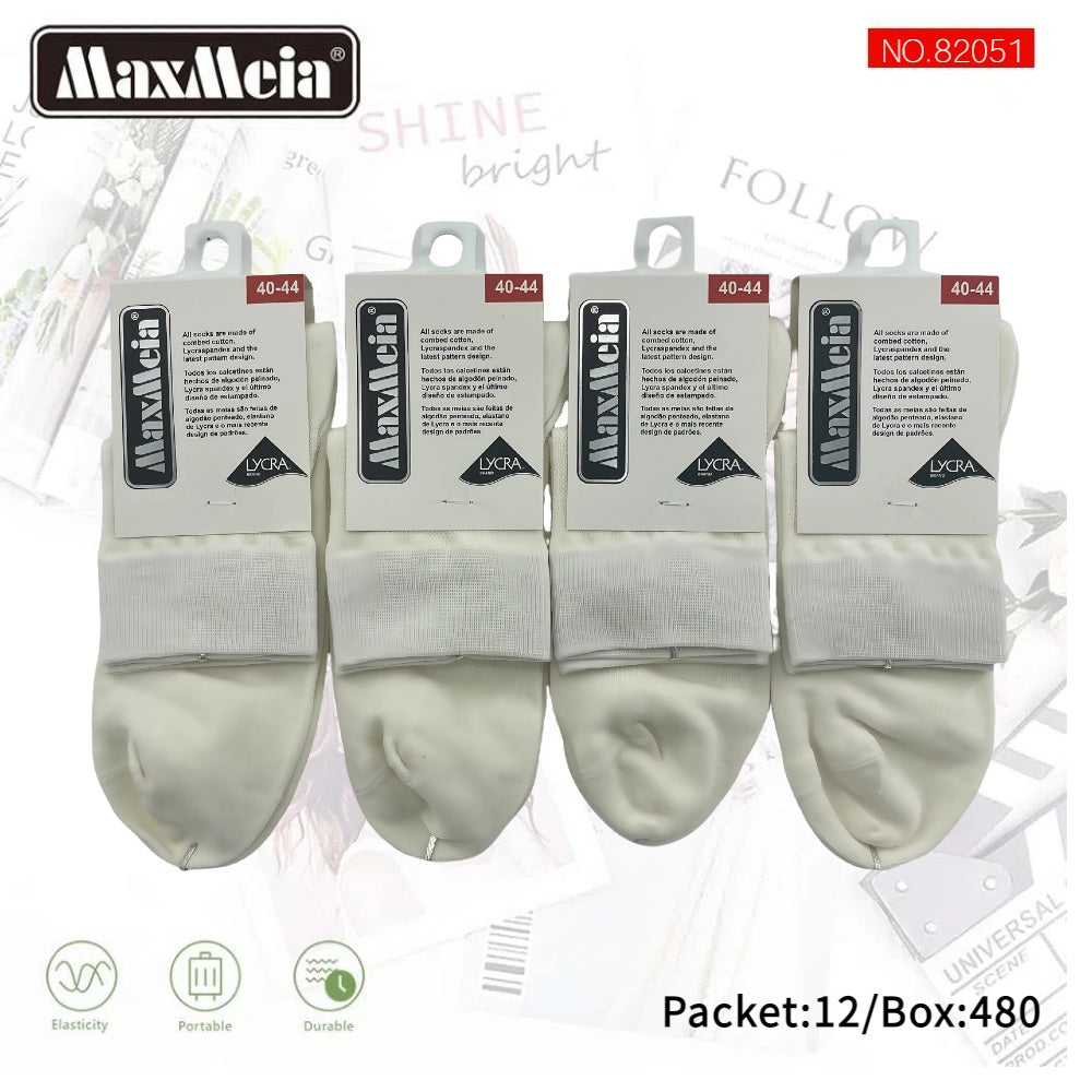 Meias Cano Médio Anti- bacterial Unissexo Pack de 1/4//12 pares