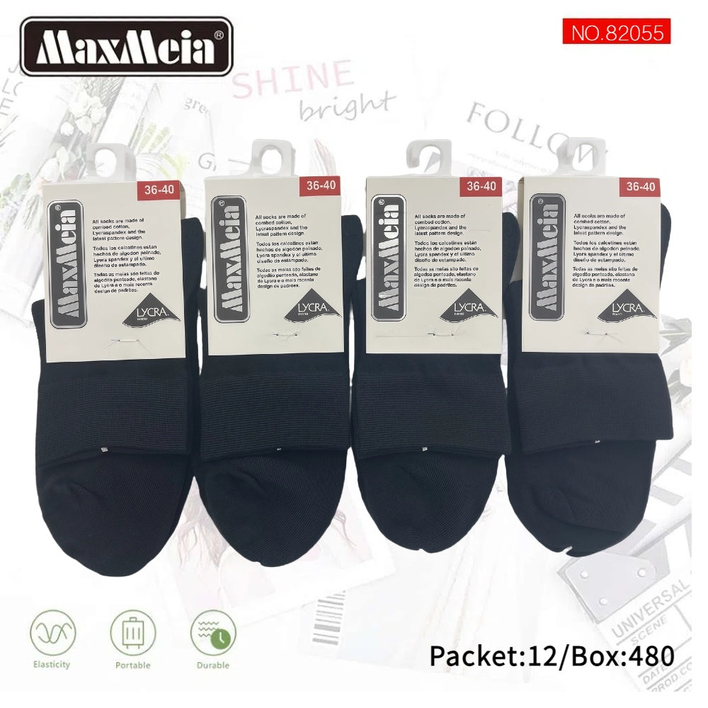 Meias Cano Médio Anti- bacterial Unissexo Pack de 1/4//12 pares