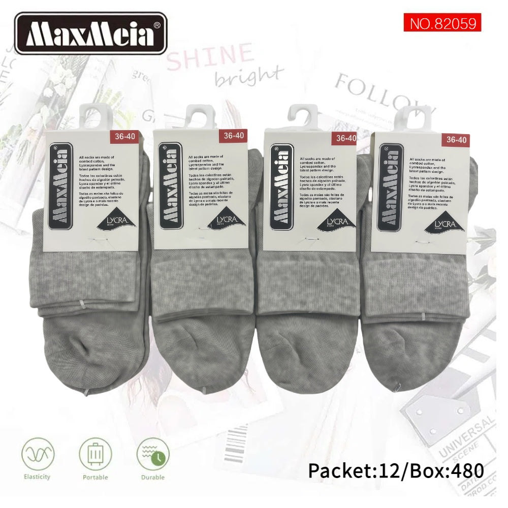 Meias Cano Médio Anti- bacterial Unissexo Pack de 1/4//12 pares