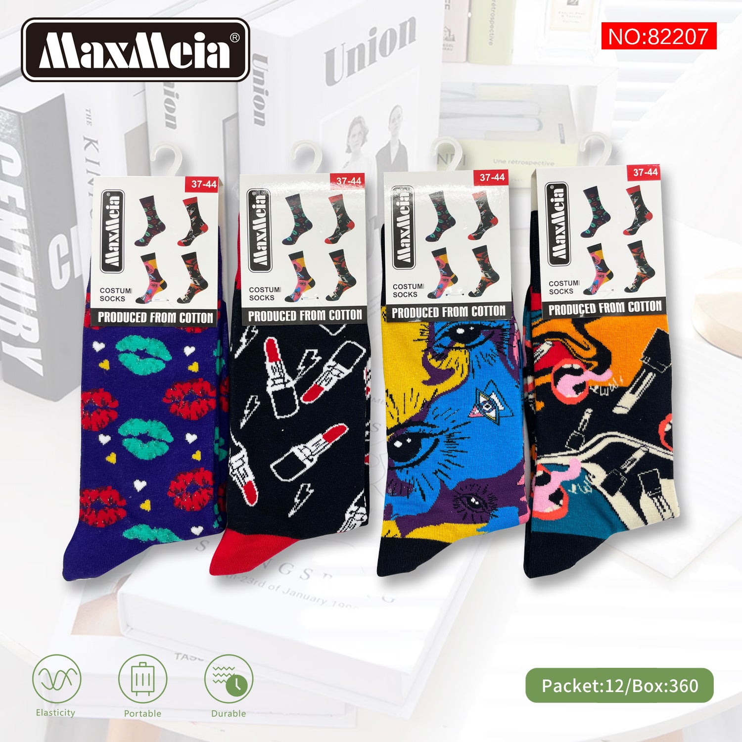 Meias Costume Socks Beauty Glam Pack de 4 pares Sortido
