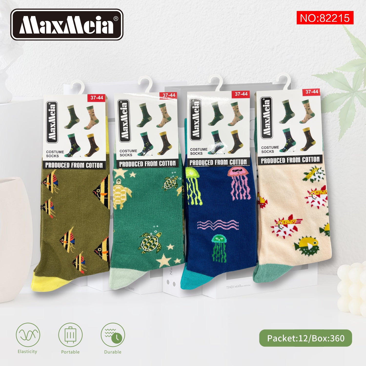 Meias Costume Socks Vida Marinha Pack de 4 pares Sortido