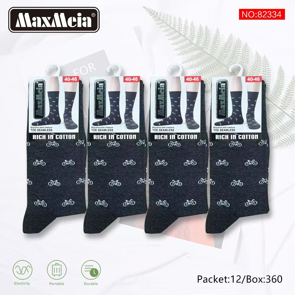 Meias Cano Alto Bicicletas Biqueira Sem Costura Pack de 1/4//12 pares