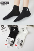 Meias Femininas com Ursinho Bordado Pack 2 Pares MaxMeia