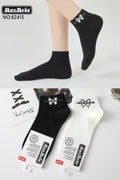 Meias Femininas com Laço Bordado Pack 2 Pares MaxMeia