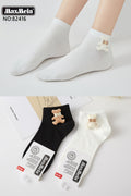 Meias Femininas com Ursinho Pack 2 Pares MaxMeia