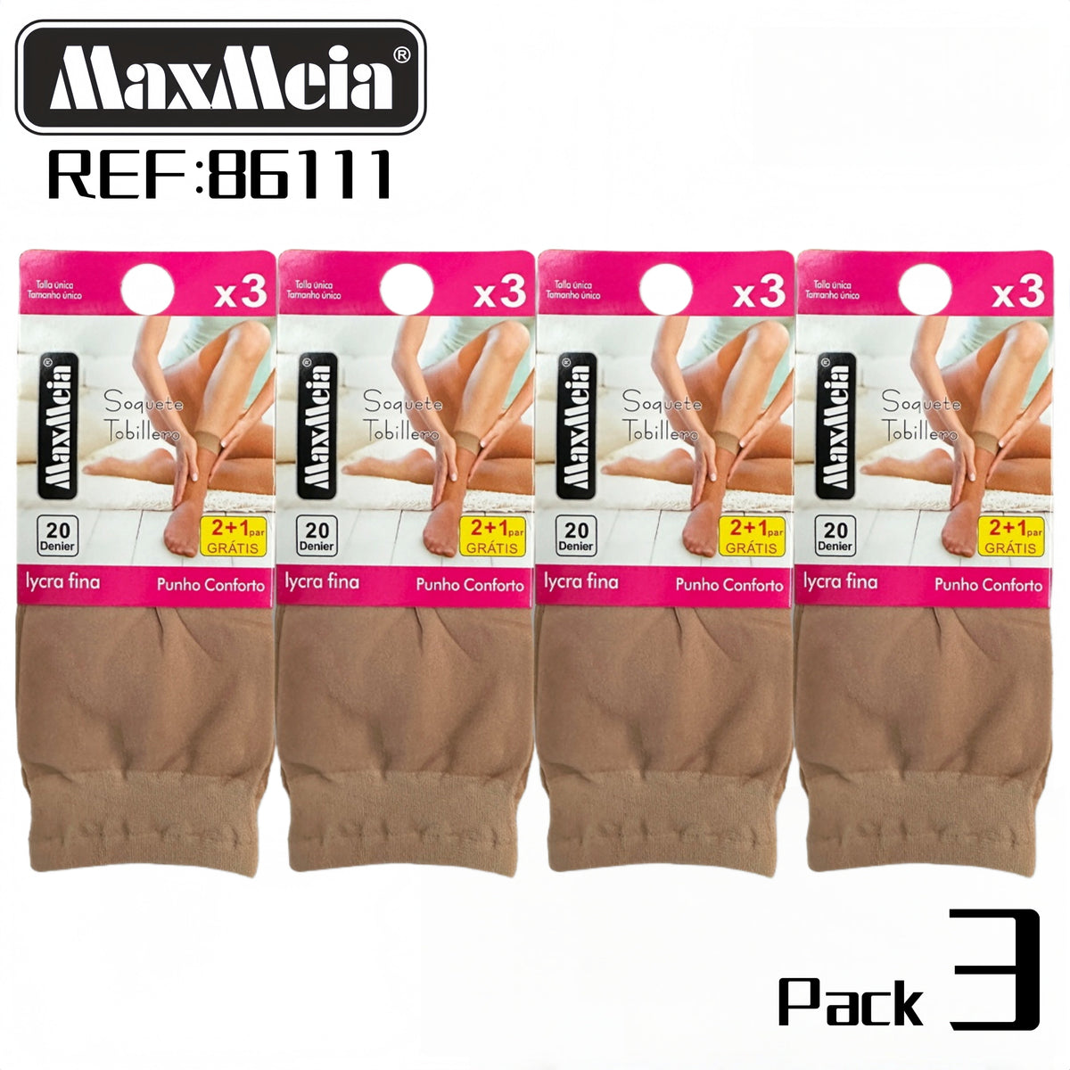 Soquete Tobillero REF:86111 Pack 3