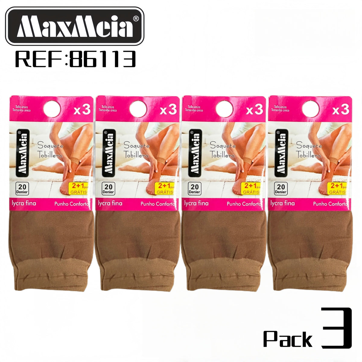 Soquete Tobillero REF:86113 Pack 3