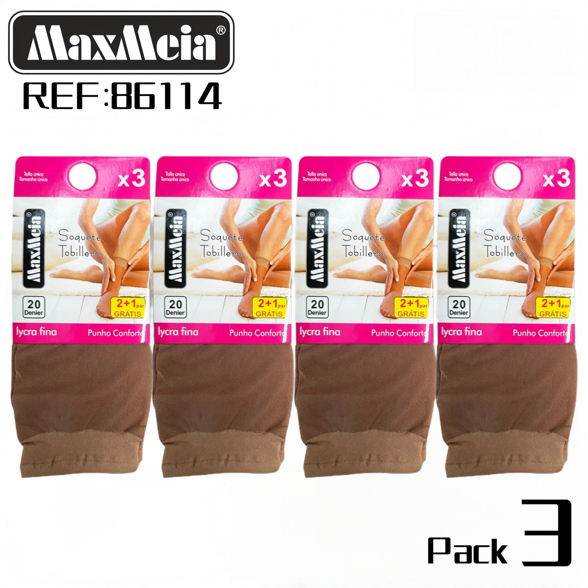 Soquete Tobillero REF:86114 Pack 3