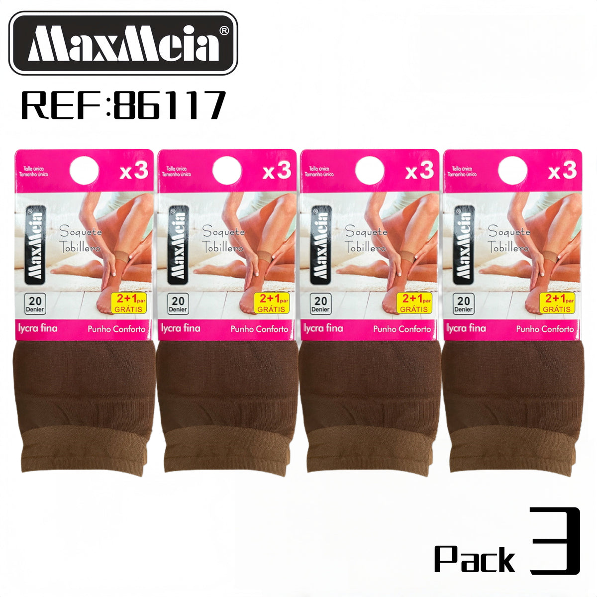 Soquete Tobillero REF:86117 Pack 3